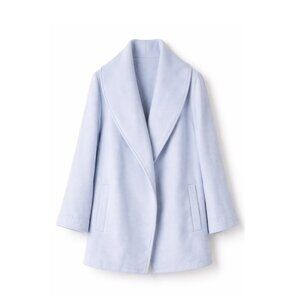 Banana Republic Davenport Blue Women's Shawl Collar Cape Coat - S